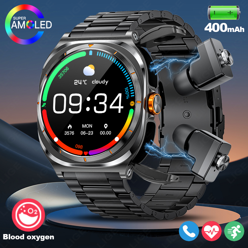 Smartwatch Running Watches For Men - LIGE 2025 Orologio Auricolari wireless Orologio