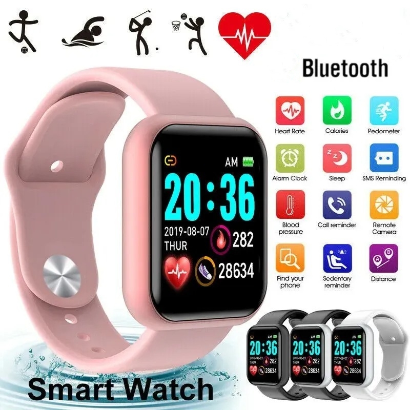 Watch Smart Y68 - Smartwatch Sportivo da Donna, Braccialetto Intelligente