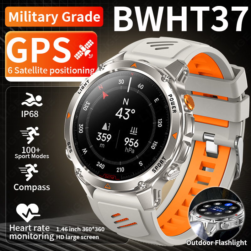 Smartwatch Watches For Mens - LIGE Robusto GPS Track Astuto Della