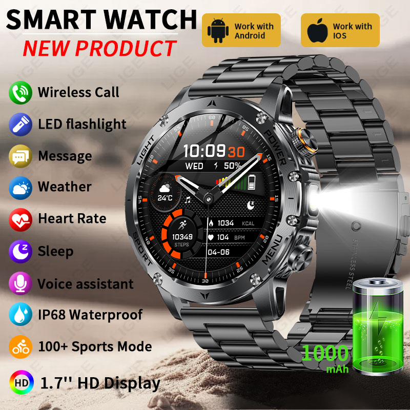 Smartwatch Running Watches For Men - Nuovo Smartwatch con Batteria da 1000mAh,