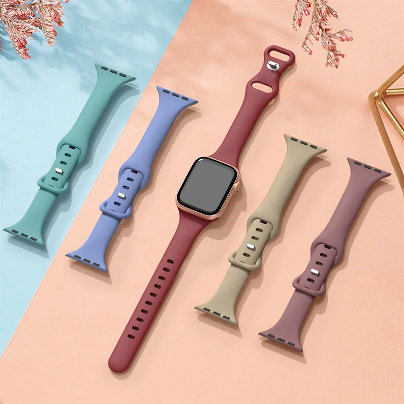 Smartwatch Slim Watches For Men - Cinturino sottile in silicone per apple