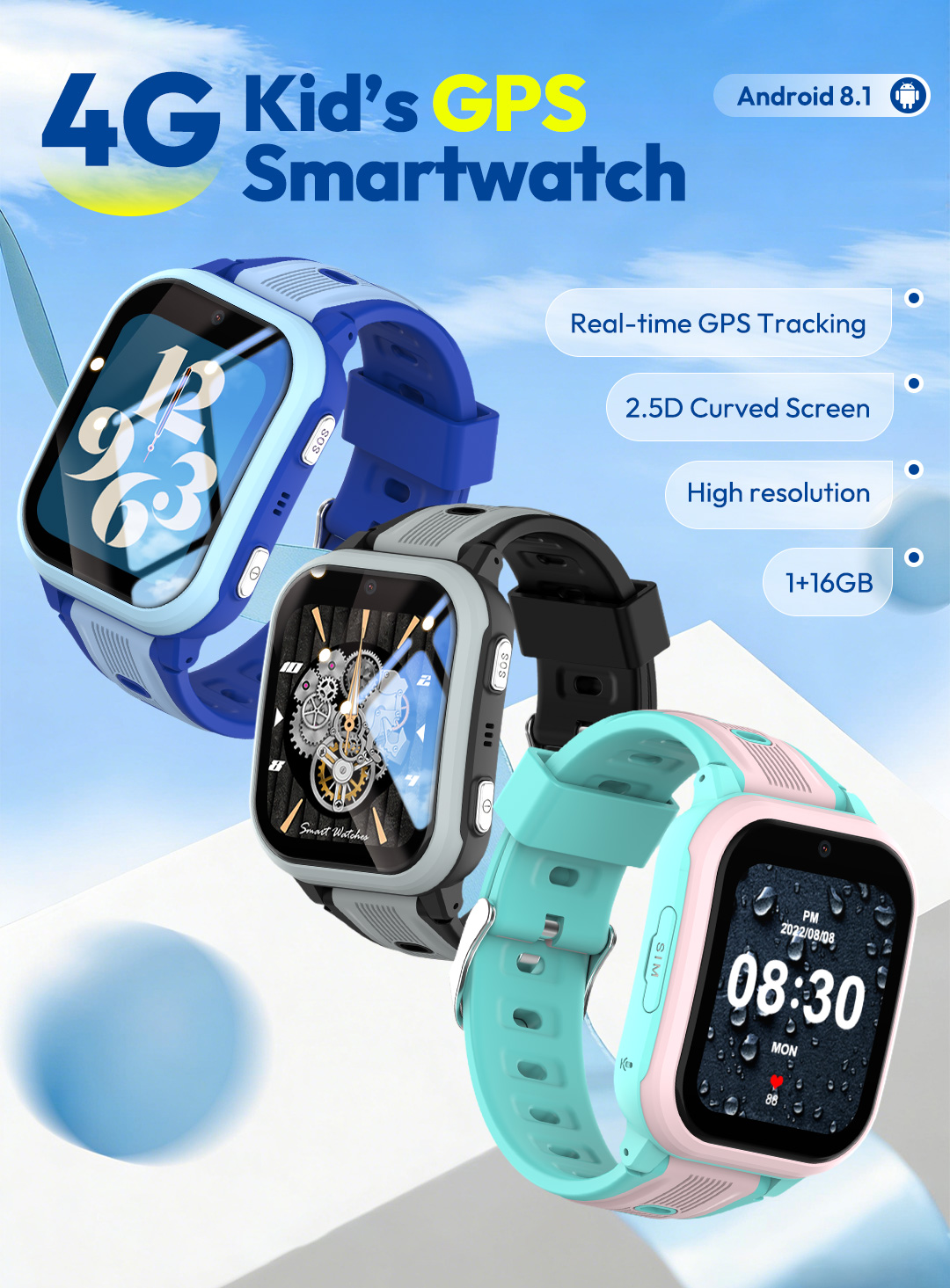 Heart Rate Gps Watch - Smartwatch KT41 - Orologio Telefono 4G