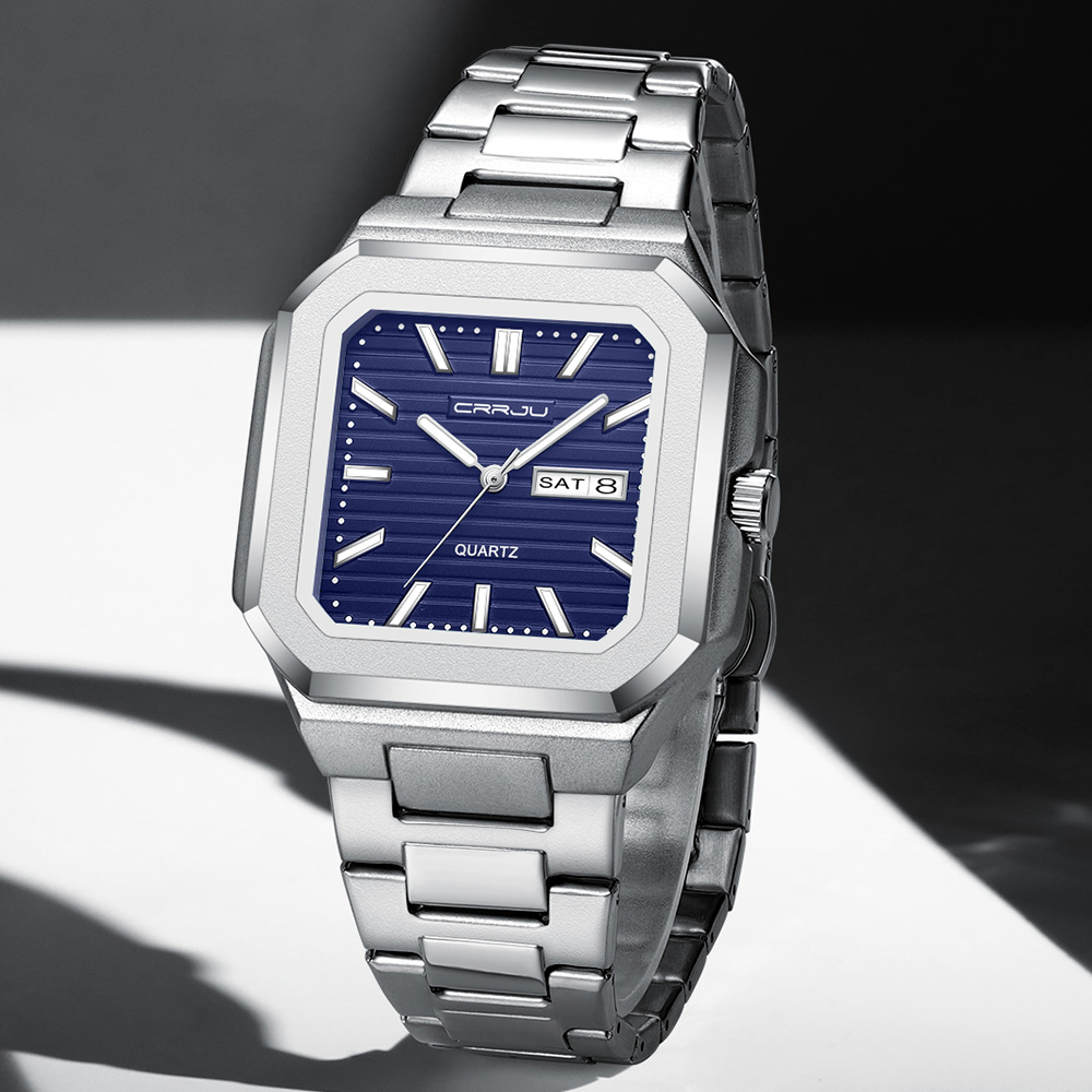 Smartwatch Square Watches For Men - Orologio da uomo CRRJU casual in