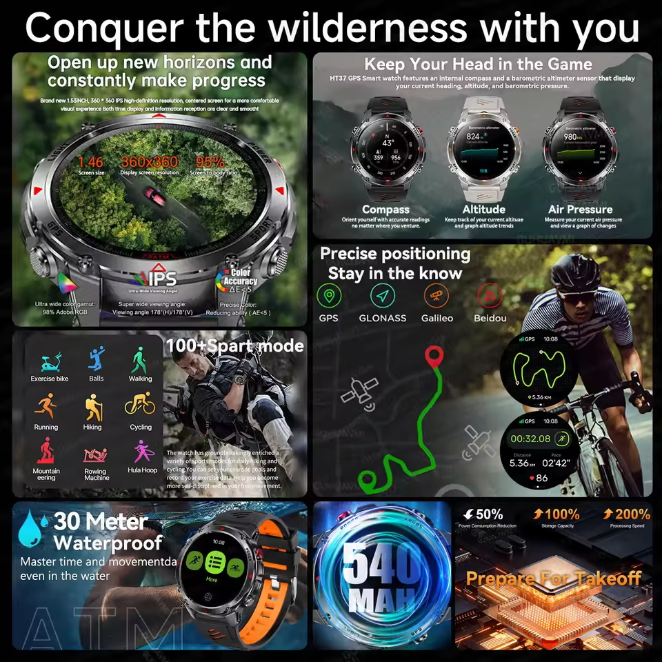 2025New T-Rex 3 GPS all'aperto - Smartwatch Running Watches For Men recensione e prezzo