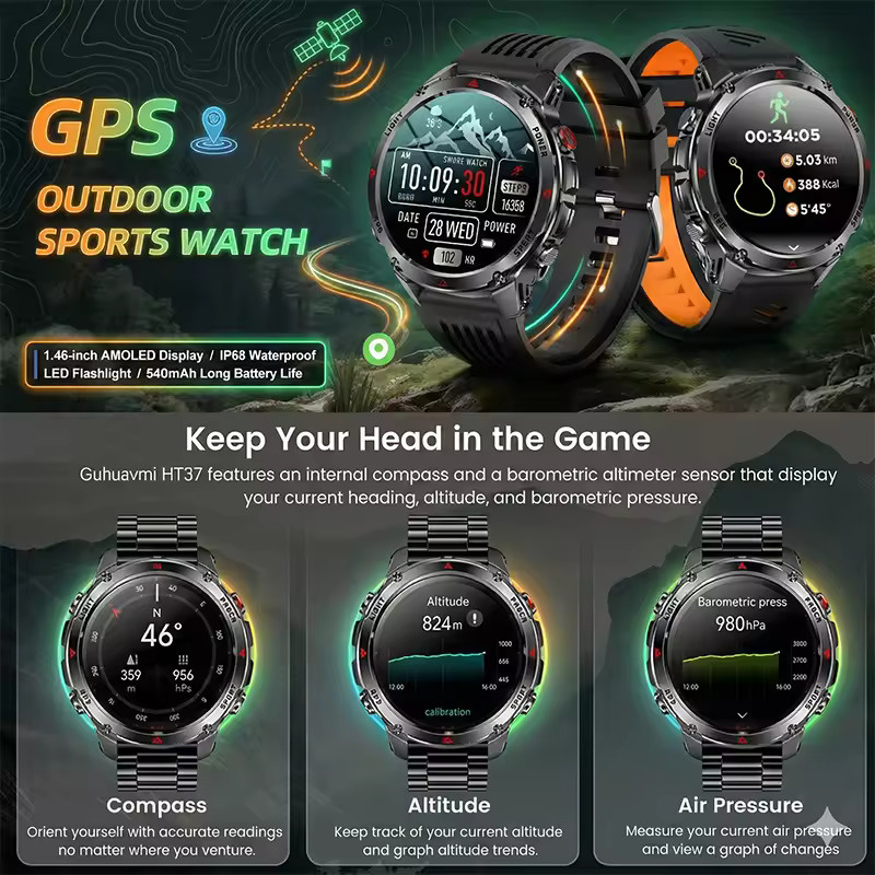 Nuovo Smartwatch GPS Militare  - Smartwatch Running Watches For Men recensione e prezzo