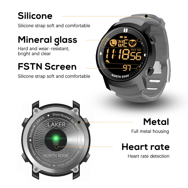 NORTH EDGE Smart Watch Men car - Smartwatch Running Watches For Men recensione e prezzo