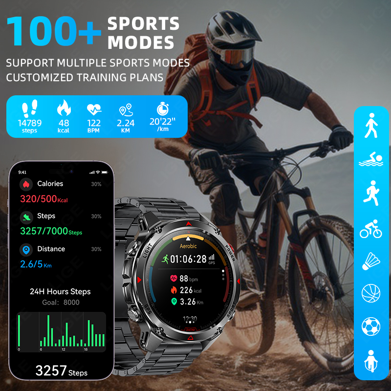 LIGE Nuovo Professionale GPS S - Smartwatch Running Watches For Men recensione e prezzo
