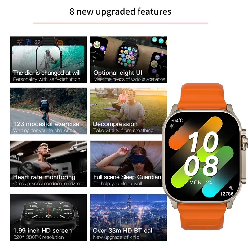 Originale T900 Ultra 2 Astuto  - Smartwatch Square Watches For Men recensione e prezzo