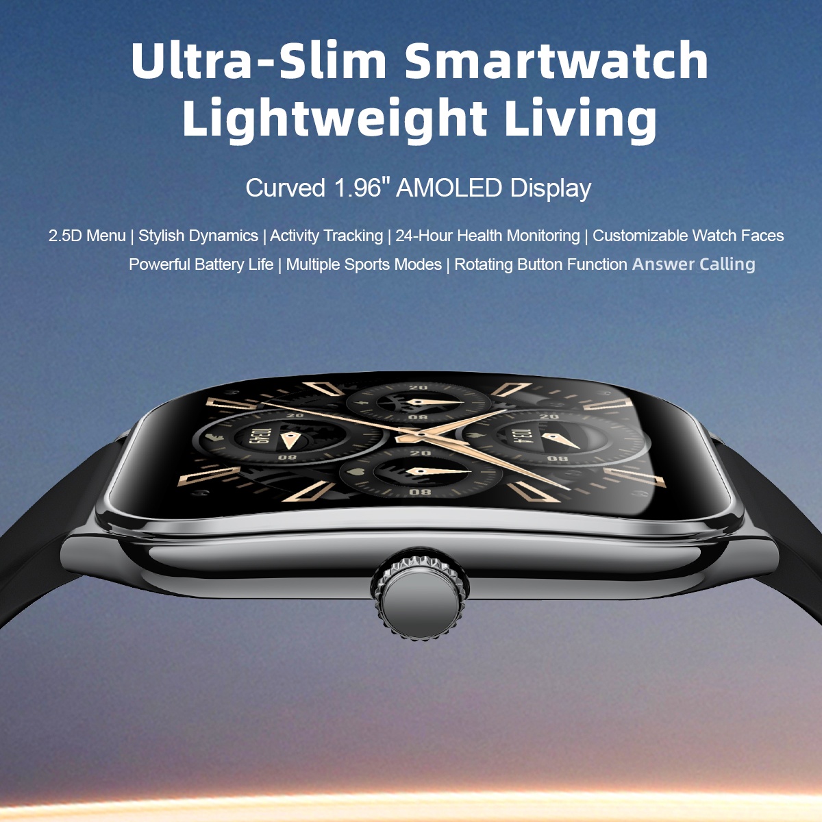 Moda Ultra-Sottile Amoled Smar - Smartwatch Slim Watches For Men recensione e prezzo