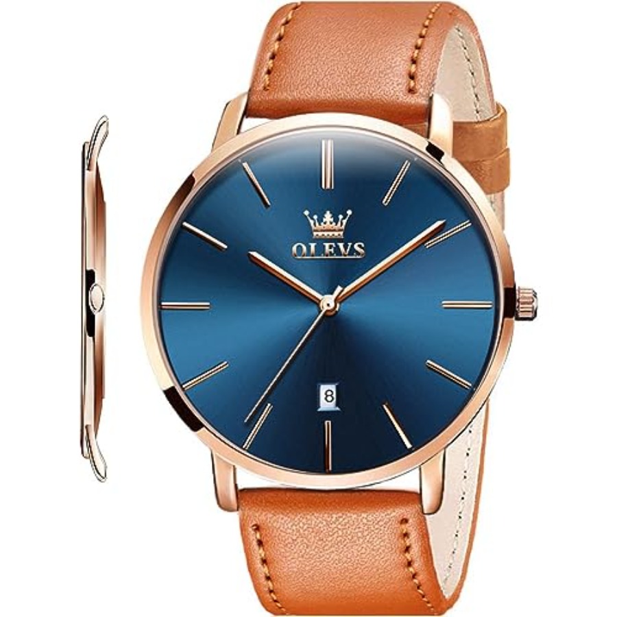 OLEVS Orologi da Uomo in Pelle - Smartwatch Watches For Men Digital recensione e prezzo
