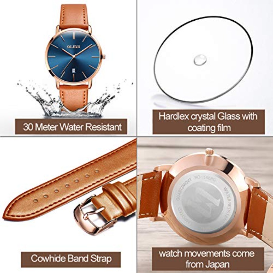 OLEVS Orologi da Uomo in Pelle - Smartwatch Watches For Men Digital recensione e prezzo
